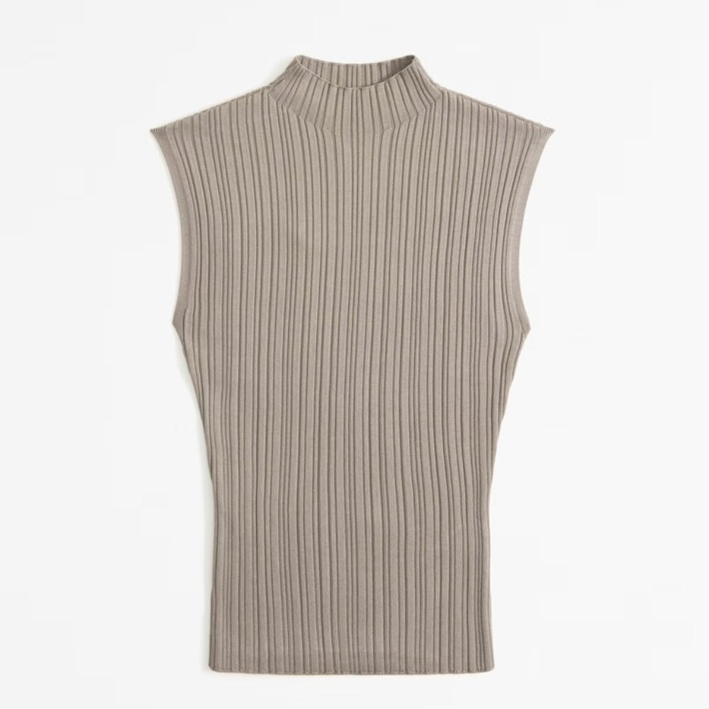 Abercrombie Shell Sweater Top in Taupe - Size S